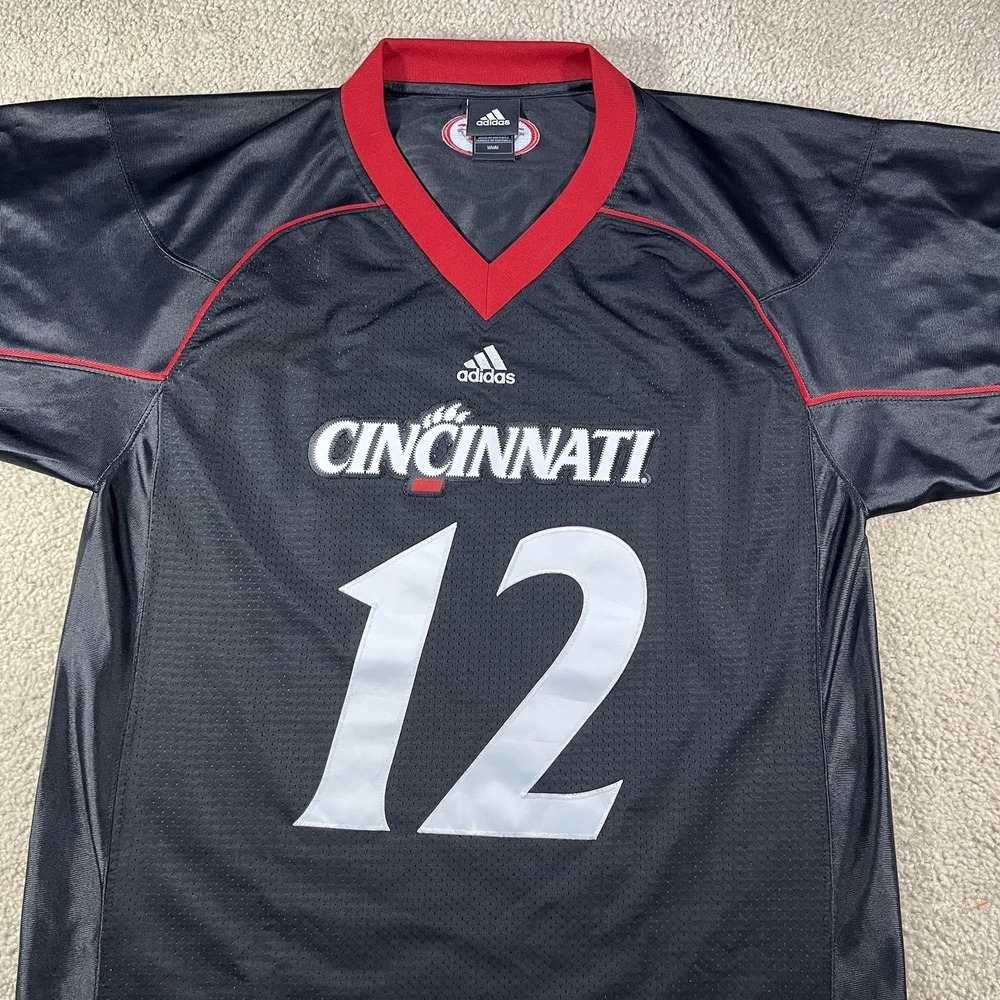 Adidas Mens Sz Medium Cincinnati Bearcats Football Jersey #12 VTG‎ EUC NCAA